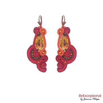 Soutache hand embroidered earrings Itamish M